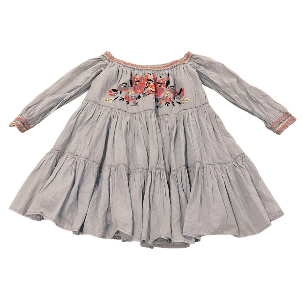 Free People Sunbeams Mini Dress Size S Embroidered Floral Soft Girl Aesthetic - Picture 2 of 5